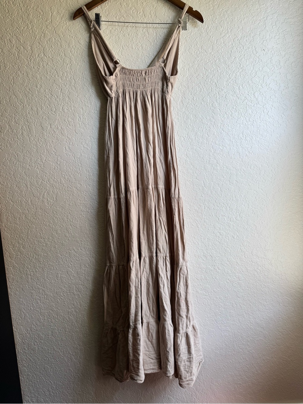 Sleeveless V-Neck Maxi Dress in Light Beige - Picture 5 of 5